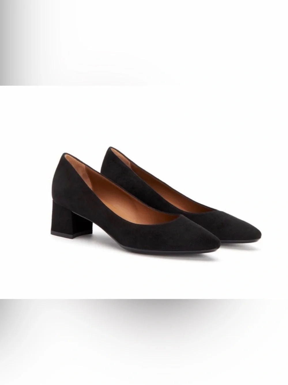 Aquatalia Pasha Suede‎ Block Heel in Black.